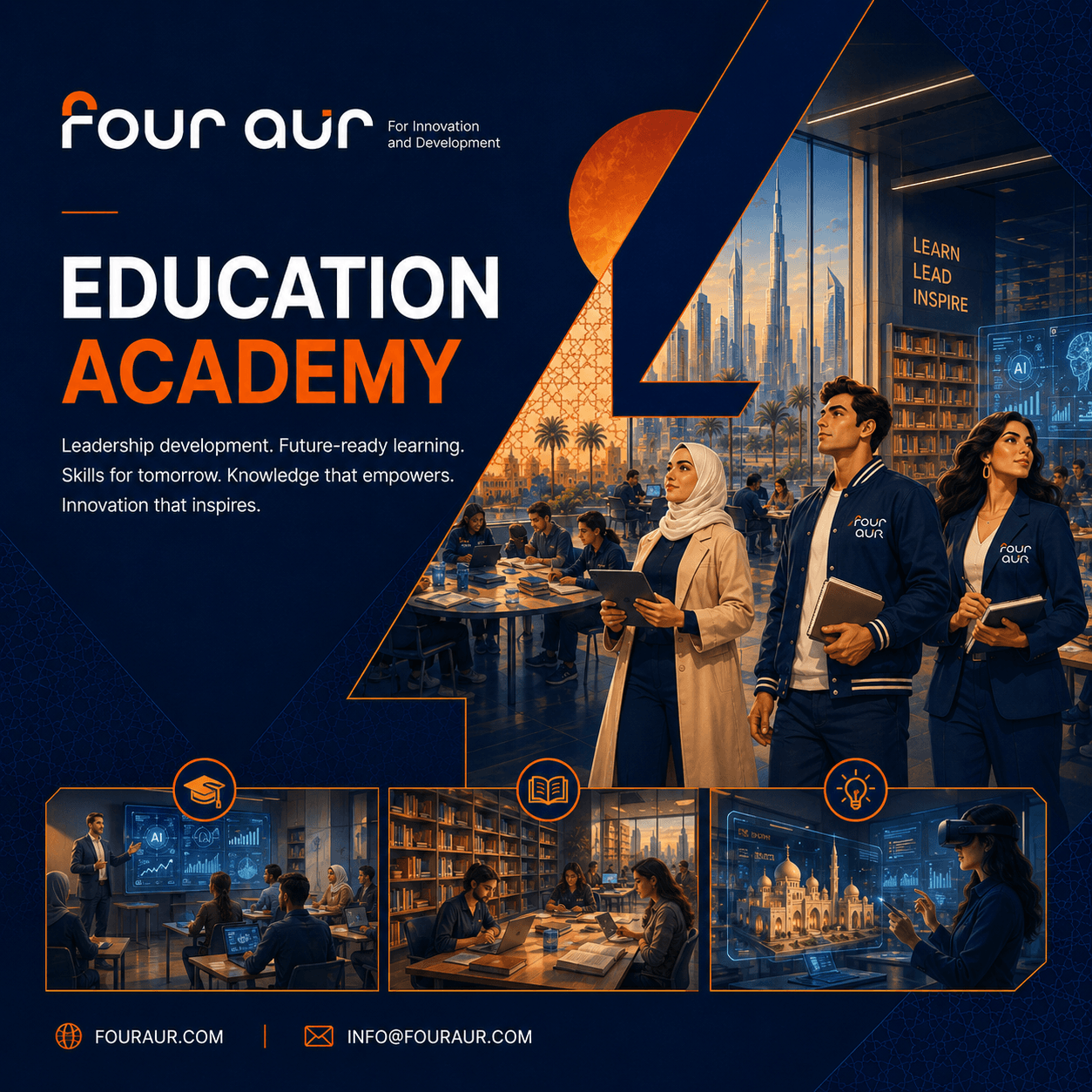Four Aur Education Academy and future-ready learning programmes.